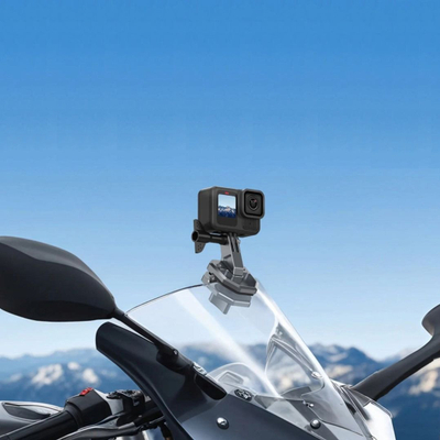 Mbajtëse xhami për action cam Telesin Windshield Clamping Brackets, universale, e zezë