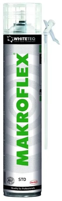 Shkumë montimi Makroflex WhiteTeq STD, 750ml, izolim termik dhe akustik, e bardhë