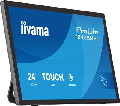 Монитор на допир Iiyama ProLite T2455MSC, 23.8", IPS Full HD, црн