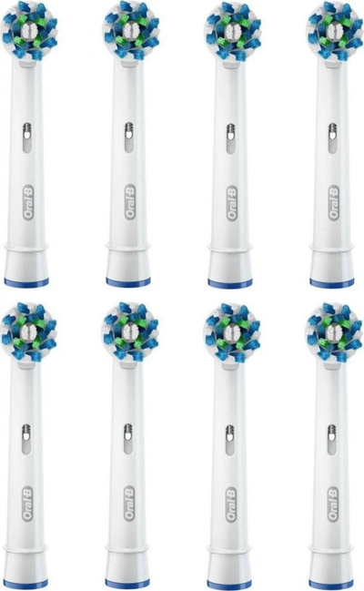 Furça elektronike Oral-B CrossAction EB50-8, 8 copë, të bardha