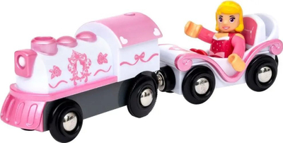 Lodër tren Brio Disney Princess Bukuroshja e Fjetur, me bateri, me figurina, rozë