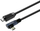 Kabllo USB C VivoLink US C Angle, USB C në USB C, këndor, i zi