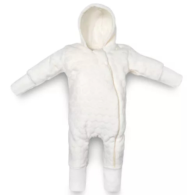Overal bebe Kenguru Gold TOG2, 3–6m, pambuk organik, e kremtë