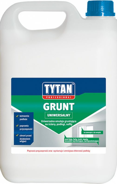 Primer universal Tytan Grunt, 10L, për mure dhe dysheme, i bardhë