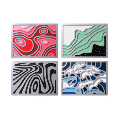 Set badge magnetik HyperX Cute Series, 4 copë, shumëngjyrëshe