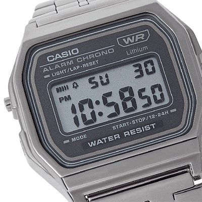 Orë dore për meshkuj Casio Collection Vintage A158WETB-1AEF, e hirtë