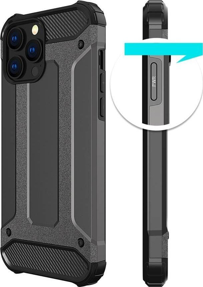 Mbrojtëse telefoni Hurtel Hybrid Armor, për iPhone 13 Pro, blu