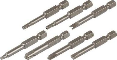 Сет квадратни битови Wolfcraft Square Bit 1 2 3, S2 челик, влез E 6.3, 3 парчиња, металик боја