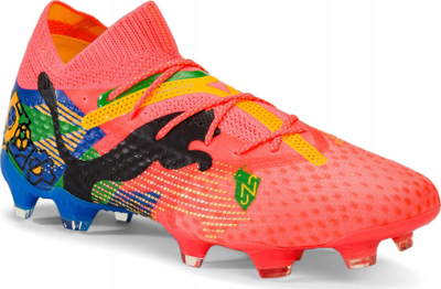 Këpucë futbolli Puma Future 7 Ultimate NJR FG AG, për fushë bari e artificiale, të kuqe shumëngjyrëshe