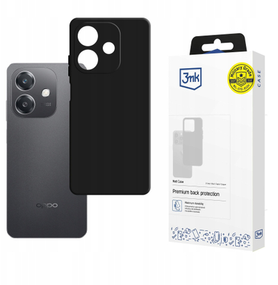 Futrollë telefoni për Oppo A40 A40M A3 4G 3mk Matt Case, TPU, me pamje mat, e zezë