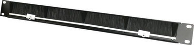 Organizues kabllosh rack Alantec 1U 19", me furçë (brush grommet), 5 mbajtëse plastike, i zi