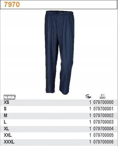 Pantallona pune WIP TRADING 7970, PVC që s’e kap uji, XXL, blu e errët