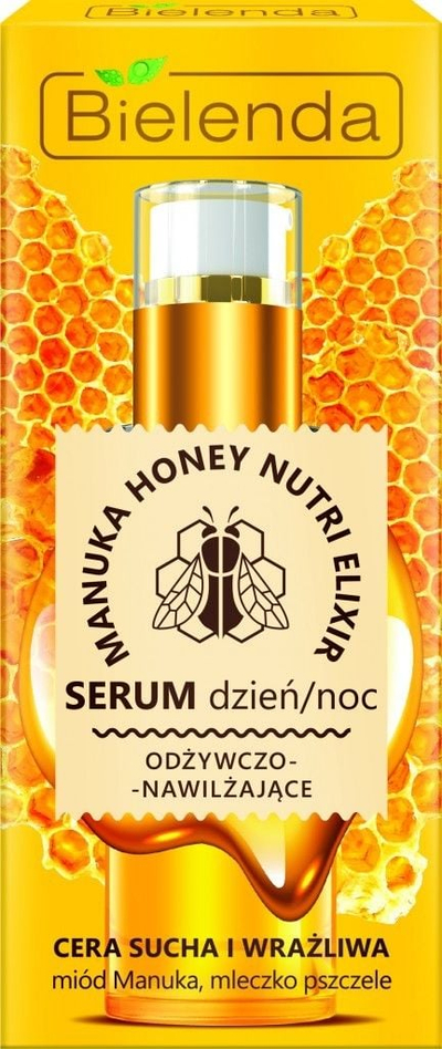 Serum për fytyrë Bielenda Manuka Honey Nutri Elixir, ushqyes edhe hidratues, 30g