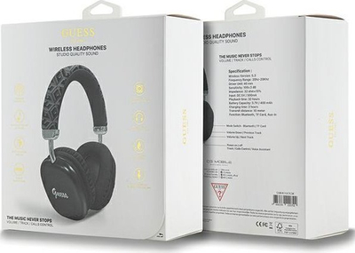 Kufje wireless Guess GCube GUBHK1GCTCSK, on-ear, me mikrofon, të zeza