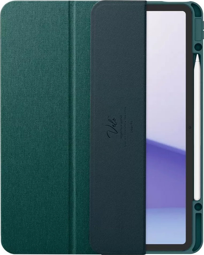 Futrollë tablet Spigen Urban Fit, për iPad Air 13" 2024, me qëndrim, jeshile e errët