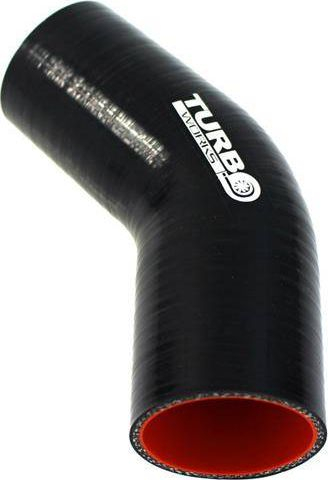 Lidhës silikoni TurboWorks Pro Elbow 67st, 89mm, i zi