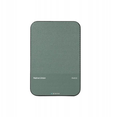 Power bank Native Union ReClassic, 5000mAh, Qi2 magnetik, jeshile Slate