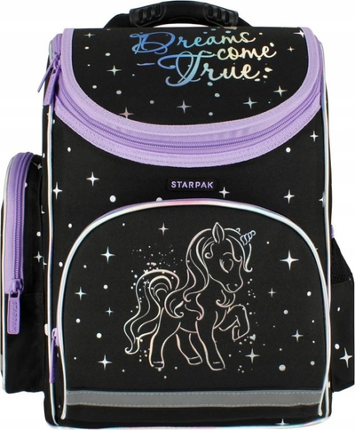 Çantë shpine shkollore Herlitz School Satchel Ballerina, hardbag, një ndarje, e zezë