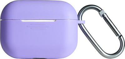 Kapak silikoni për AirPods Pro 2 Beline, me karabinë, vjollcë