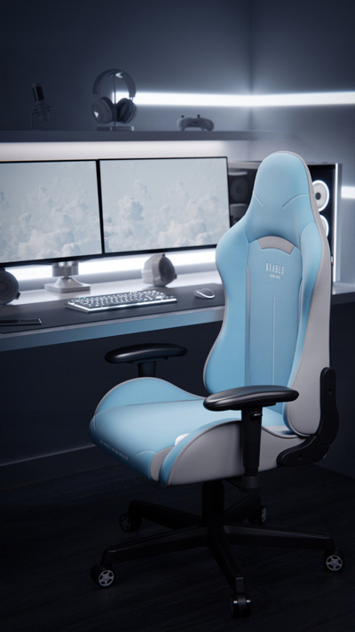 Karrige gaming Diablo X-Starter, ergonomike, me rrota, blu