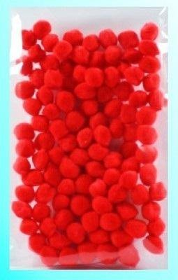 Декоративни помпони Sequins Red, 10mm, 100 парчиња, црвени