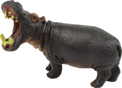 Figurë koleksionuese LeanToys Hippopotamus Animals of the World, plastike, madhësi e madhe, shumëngjyrëshe