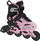 Patina inline për fëmijë Spokey Freespo Kids, e rregullueshme 31-34, rozë e zezë