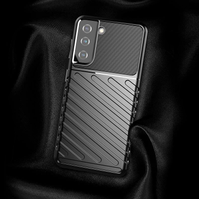 Kllëf telefoni Thunder Case për Samsung Galaxy S23, material TPU, antirrëshqitës, i zi