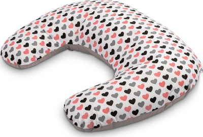 Jastëk ushqyerje Sensillo Nursing Pillow Hearts, pambuk, ngjyrë gri