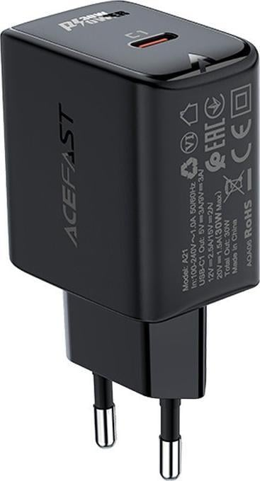 Karikues muri ACEFAST USB C GaN, 30W, PD QC 3.0 PPS, i bardhë