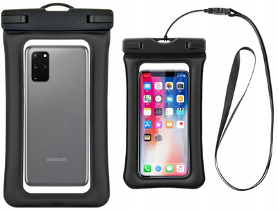 Çantë mbrojtëse uji AIRBAG për telefon, 70x160mm, silikon, e zezë