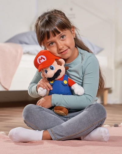 Lodër pelushi Simba Super Mario, personazh Mario, 30 cm, shumëngjyrëshe