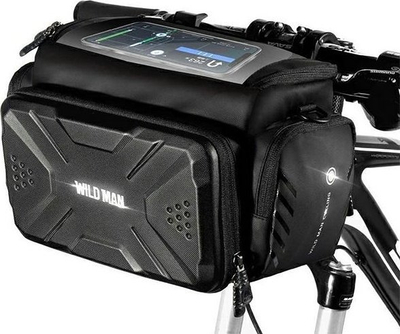 Торба за волан на велосипед Wildman Hardpouch GS6, 3L, водоотпорна, црна