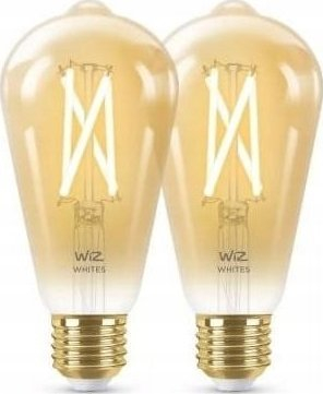 Llampa e zgjuar WiZ ST64 Edison, 7W, E27, set me 2 copë, ngjyrë amber