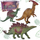 Set lodrash Maksik Dinosaur, 3 figura, shumëngjyrëshe
