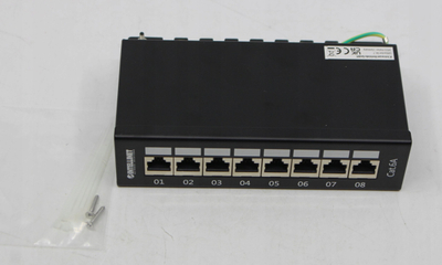 Patch Panel Intellinet Cat6a FTP, 8 porta, desktop, i mbrojtur, i zi
