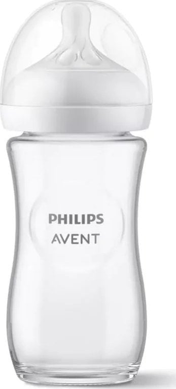Biberon qelqi Philips Avent SCY933/01 Natural Response, 240 ml, pa BPA, transparent