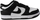 Atlete Nike Dunk Low për femra, lëkurë, shollë gome, bardh e zi