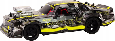 Makina me telekomandë RC Drift 1:16, rrota gome, 2.4G, e zezë