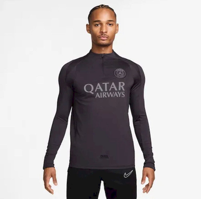Bluzë trajnimi Nike PSG Jordan Strike, Dri FIT, mëngë të gjata, e zezë