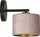 Lampë murale Emibig Lighting Jari, abazhur tekstili, 18 cm, rozë gold