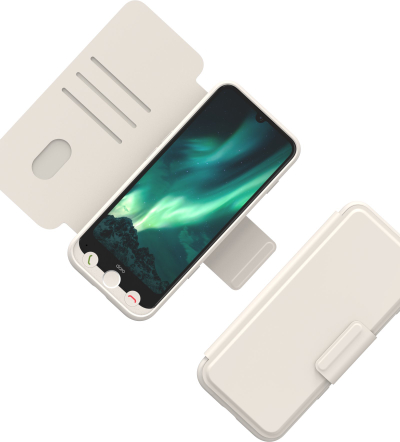 Kapit Doro Aurora A31 Wallet Case, për Doro Aurora A30 A31, me kapak magnetik, Bone