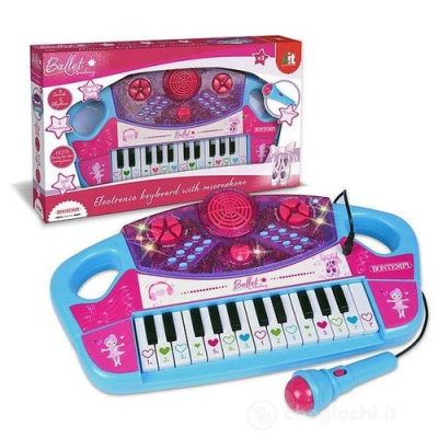 Keyboard lodër Bontempi Ballet, 25 taste, me mikrofon, rozë e kaltër