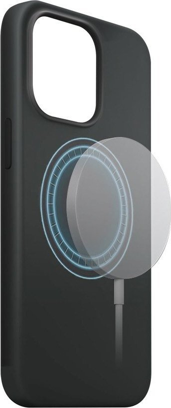 Mbrojtëse telefoni Xqisit Silicone Mag, MagSafe, për iPhone 15 Pro Max 6.7", e zezë