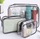 Set çantash organizuese Transparent Necessities, 3 pjesë, PVC, të tejdukshme