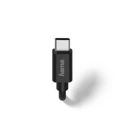 Karikues Hama USB-C, 1m , i zi, 183242