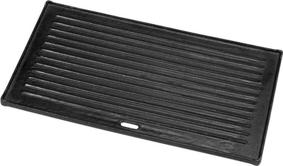 Plakë grili Yato prej gize Cast Iron Plate 41x22, 2 në 1, e zezë