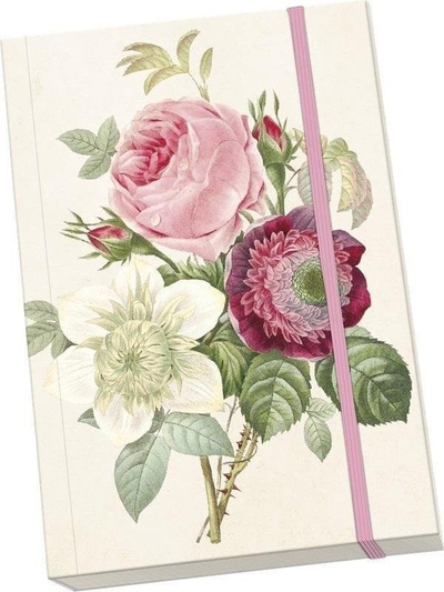Fletore dekorative Skona Ting Roses, A5, me gomë elastike, me lule