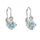 Vathë fëmijësh Silver 11175.3, argjend 925, zirkon blu, argjendtë