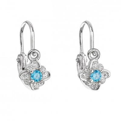 Vathë fëmijësh Silver 11175.3, argjend 925, zirkon blu, argjendtë